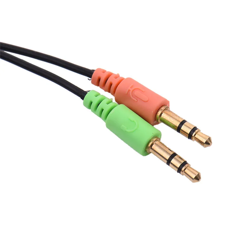 3.5mm Mic Femmina a 2 Maschio Cavo Audio Auricolare Cuffie AUX Splitter Cavo per PC Laptop Tablet iPhone Samsung 20 cm 500 pz/lotto