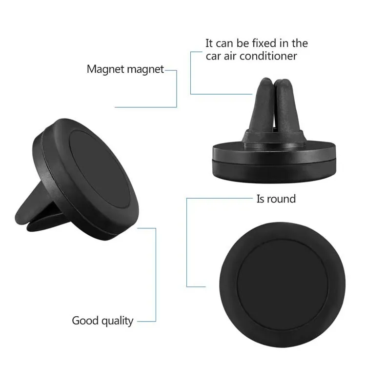 Universal Car Mount Magnetic Air Vent Car Holder för telefoner 360 graders rotationsstativ för smartphones GPS Auto -tillbehör i Flat9466504