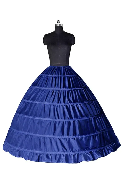 Top qualidade vestido de baile 6 aros anágua deslizamento crinolina em estoque nupcial underskirt camadas deslizamento saia crinolina para quincean5399203