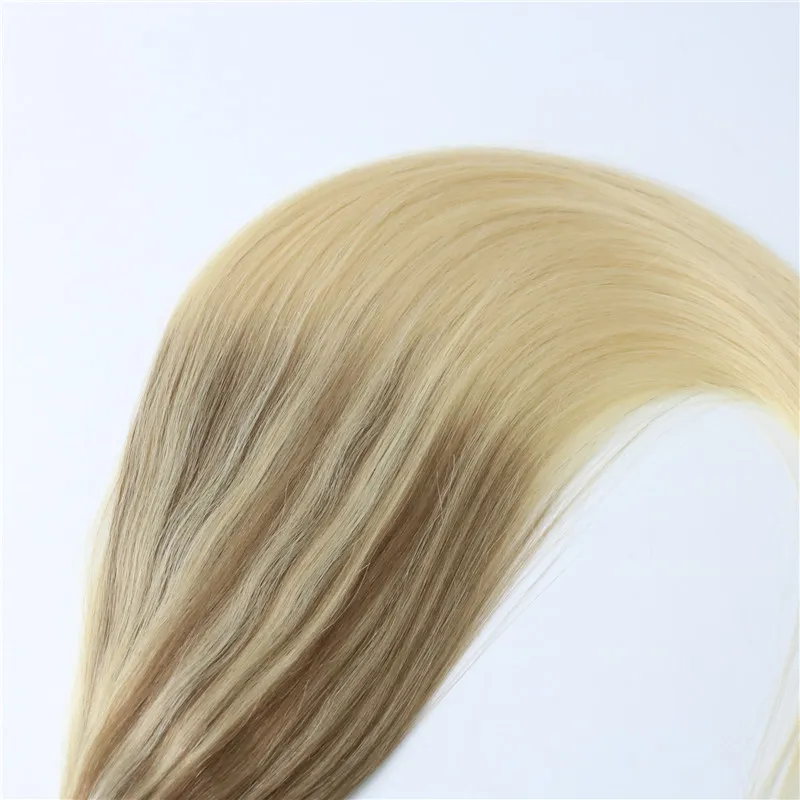 100strands 100g /セット前ボンドレミー人間の髪の毛延長ケラチンネイルUチップヘアエクステンションBalayage Ombre Hair Blonde Highlight