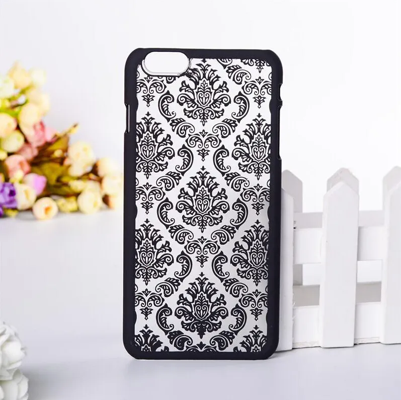 Nouveau Vintage Cour Fleur Mat En Plastique Dur PCl Creux Sur La Peau Translucide Couverture Arrière Cas De Téléphone Iphone 6s plus Iphone 6 4.7