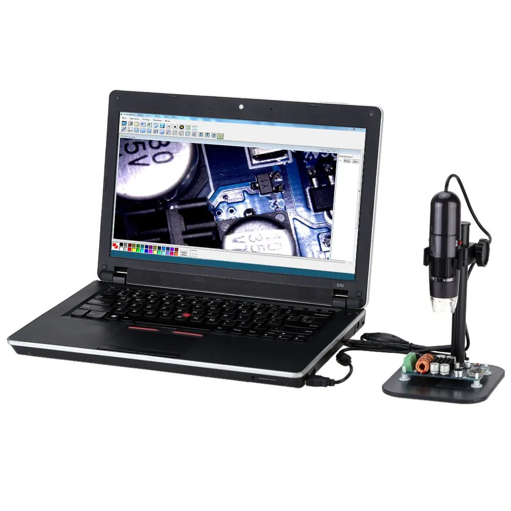 Freeshipping 50-1000X 8LED USB Microscopio digitale Zoom Endoscopio Lente d'ingrandimento con supporto regolabile Videocamera da 1,3 MP reale