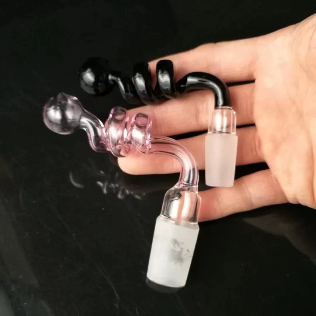 Gängade glaskrukor bongs tillbehör unika oljebrännare glas bongs rör vatten rör glas rör olje riggar rökning med dropper