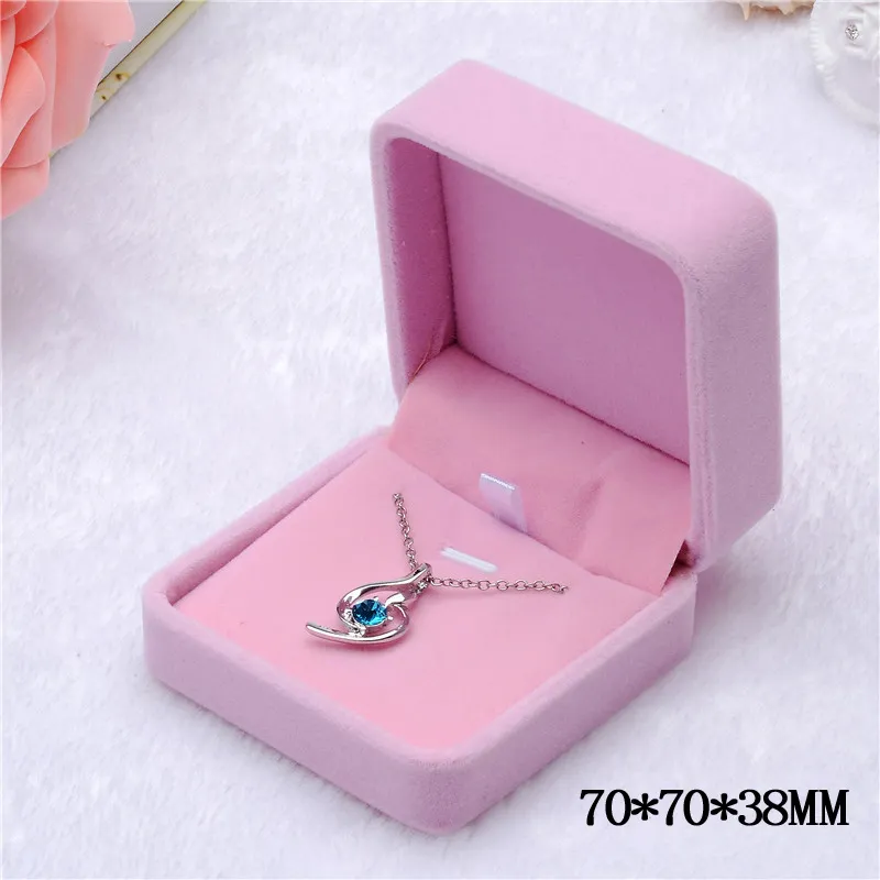 Fashion Jewelry Boxes Pink&Creamy-white Velvet Ring Earrings pendant Necklace bracelet bangle Classic Show Luxury Octagonal Gift Case Box