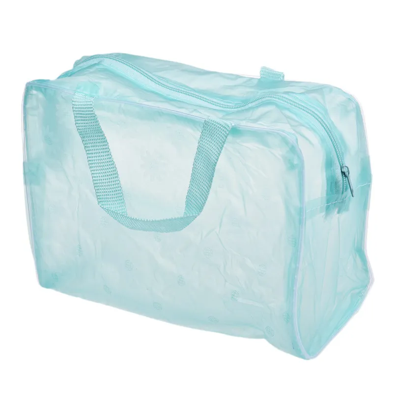 Sac de maquillage Transparent imperméable à imprimé Floral, sac à cosmétiques de voyage, pochette de lavage de brosse à dents, sac de rangement de toilette, outils Sac268I