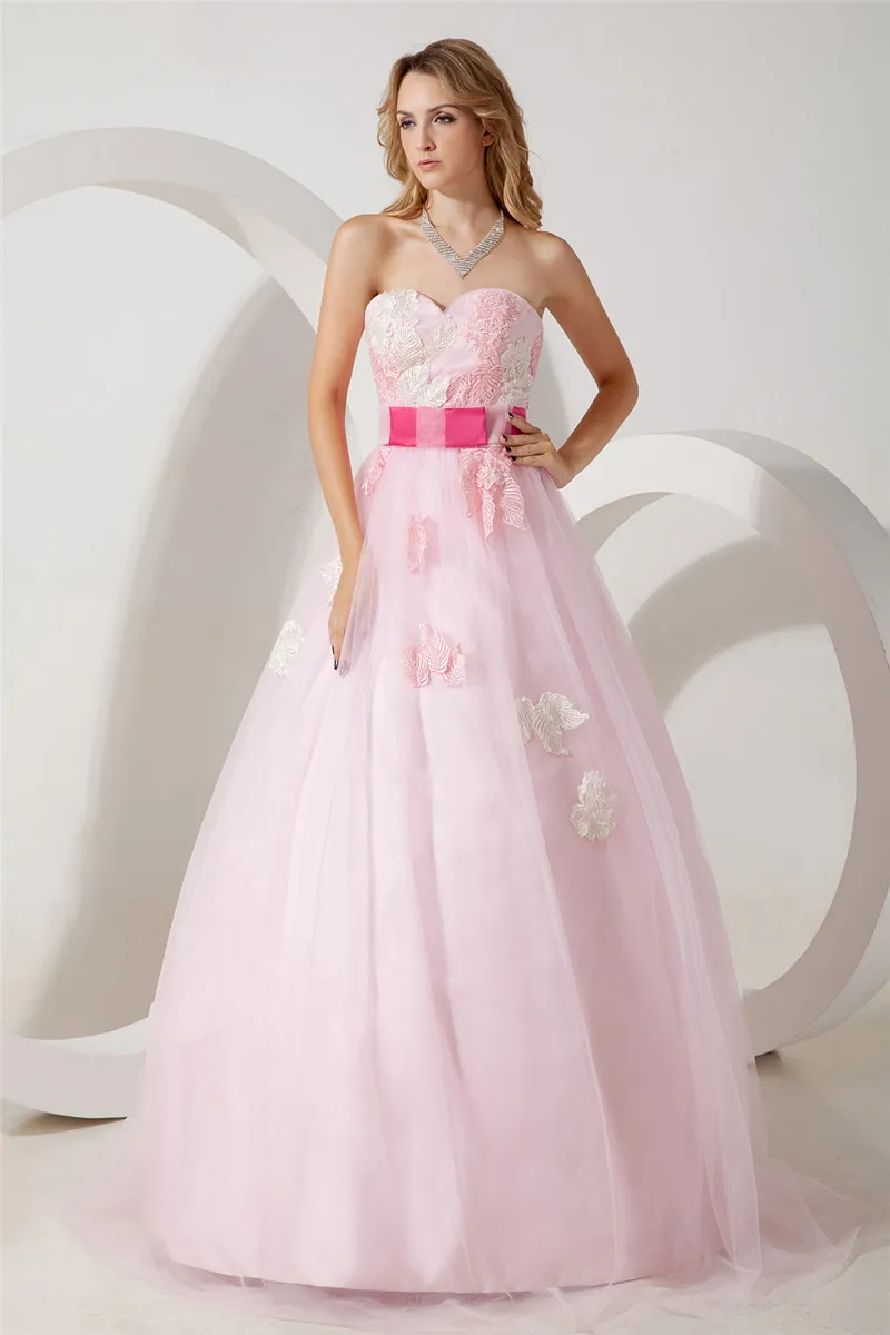 chinese dress ladies Baby Pink Sequined Colorblock Strapless Mini Dress main image 1