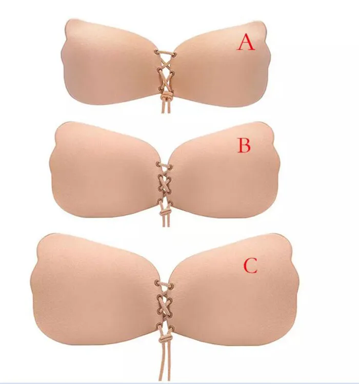 Nouveauté aile de papillon soutien-gorge invisible auto-adhésif silicone invisible soutien-gorge push-up pour les femmes a b c d livraison gratuite