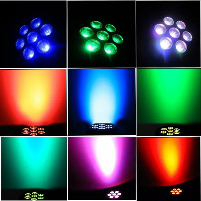 Tête mobile de lumières de LED 7* 12W 4 dans 1 mini lumière d'étape de lavage de l'intense luminosité RGBW