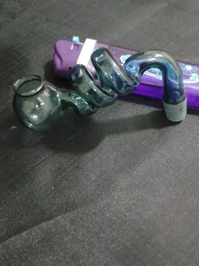 Цвет Multi - спираль Wok Glass Bongs аксессуары стеклянные курительные трубы красочные мини -цветные ручные трубы