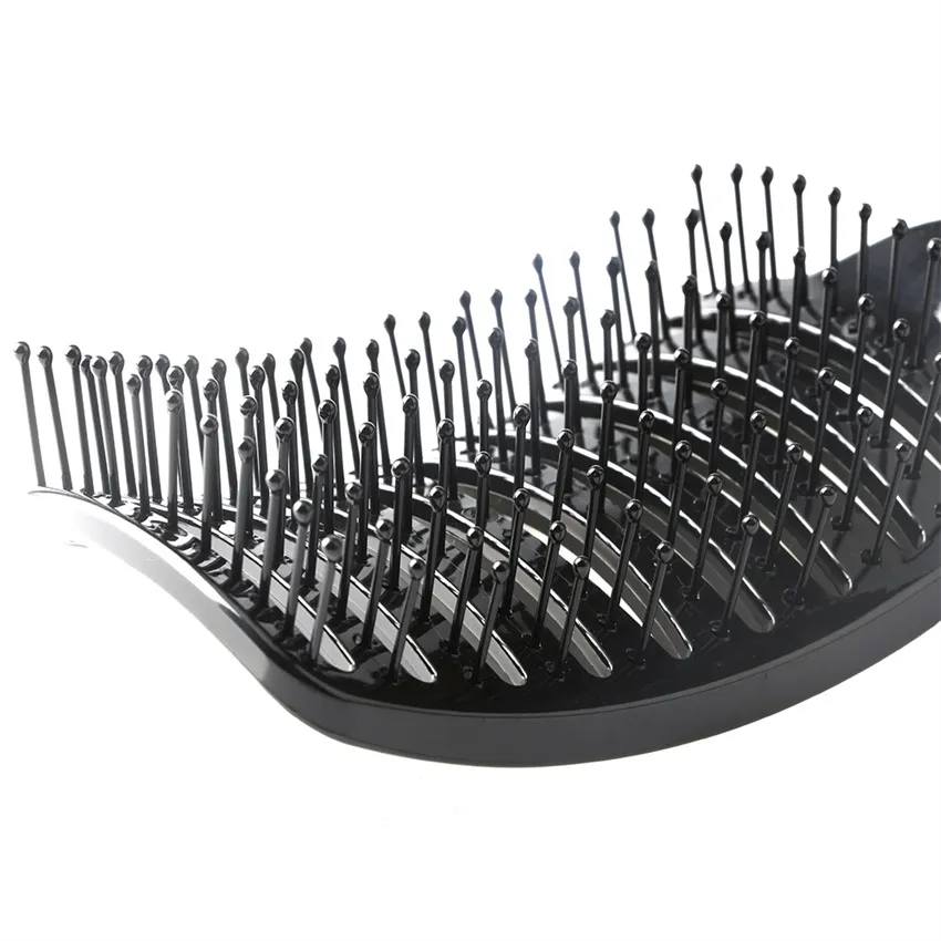 New Design Detangling Curved Hair Comb Faster Drying Styling Hair BrushLady Vent Hair Brush With Magnet Handle7792964