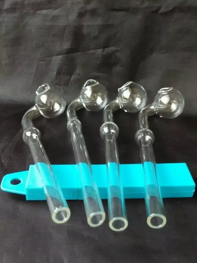 Long Burning Pot Glass Bongs Accessories , Unique Oil Burner Glass Pipes Water Pipes Glass Pipe Oil Rigs Smoking with Dropper