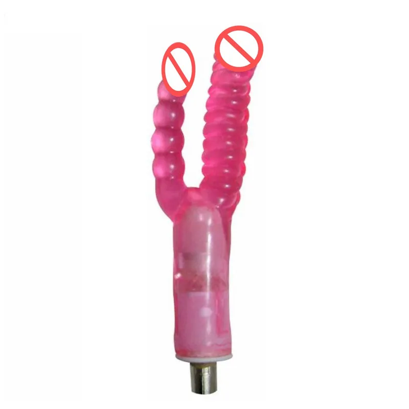 Double Dildos Masturbator Double Head Realistic Dildo Vaginal and Anal Pleasure Sex Machine Attachments Adult Products2206476