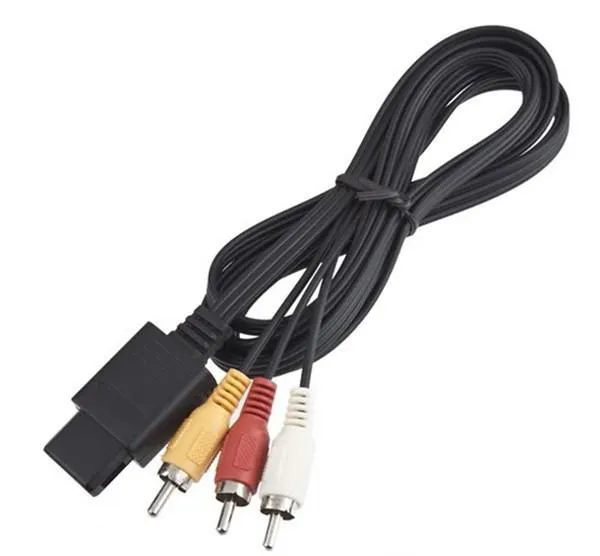 180cm AV TV RCA Video Cord Cable For Game CubeFor SNES GameCube3RCA Cable For N64 64 Whole Lot5839383