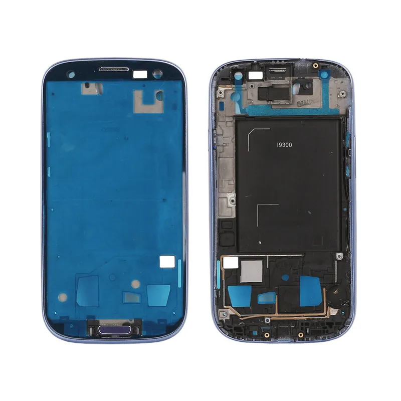 OEM NEW для Samsung Galaxy S3 I9300 I747 Рамка переднего корпуса Безрель тарелка Средний кадр синий черный серебристый Бесплатный DHL