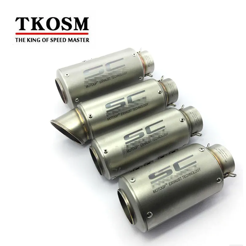 TKOSM 60mm SC 프로젝트 CBR 스쿠터 Exhuast 파이프 머플러 합금 오토바이 배기 파이프 탈출 Moto GP DB 킬러 액세서리