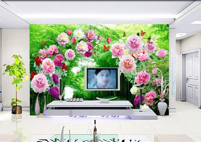 3d quarto papel de parede personalizado po mural flor jardim corredor decoração do quarto pintura imagem 3d murais de parede papel de parede para paredes 3 5139279