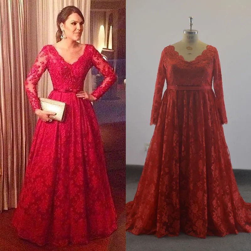 Vestido longo para formatura masquerade formella kvällsklänningar röd prom klänningar v nacke låg rygg golv längd ren spets prom klänningar