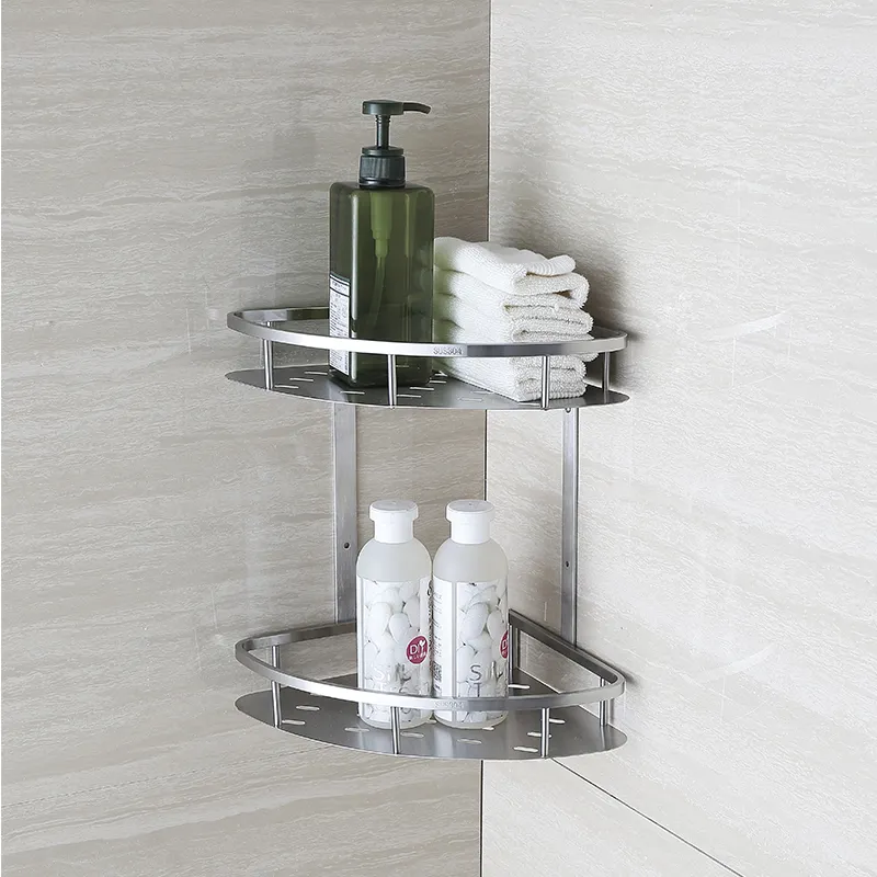 BLH821 Double Tier Níquel Cepillado Acero Inoxidable Baño De Pared Estante  Ducha Caddy Rack Accesorios De Baño Estantes 2 Capas De 67,33 €