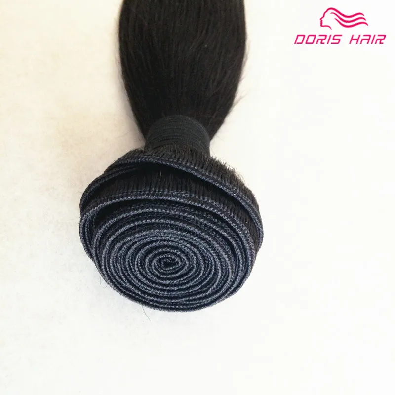 Indian Human Hair Weave 3 Wiązki Silky Straigh Nieprzetworzone Dziewiątko Włosy Wątek Wątek Przedłużanie Darmowa Wysyłka USPS