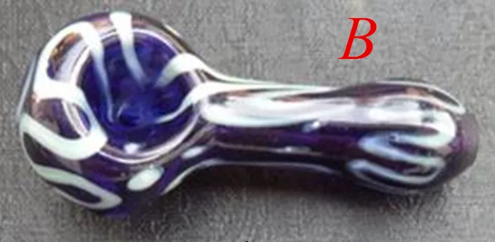 Spoon Pipes 3inch Glass Smoking Tobacco herb Simple Sleek Hand Pipes Colorful Oil Burner Pipes