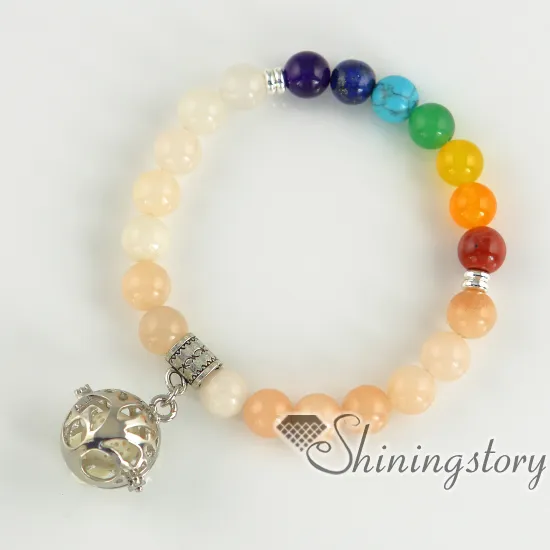 7 Chakra Armband Chakra Sieraden Essentiële Olie Armband Aromatherapie Armbanden Essentiële Olie Sieraden Essentiële Olie Armband Diffuser