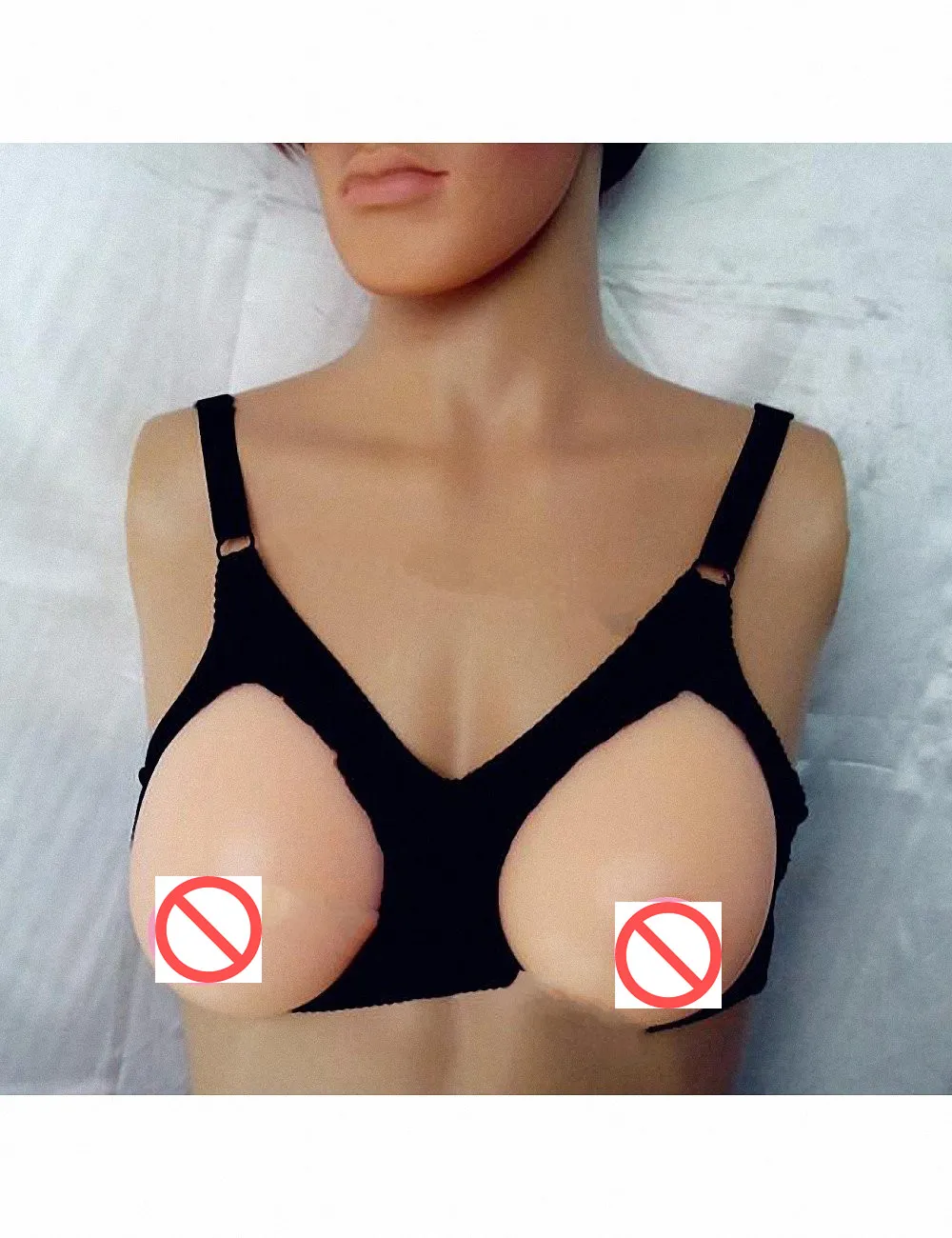LIZ One Set 1400g E Cup Bra Support Silicone Gel Artificial Breasts Silicone Breast Forms Fake Boobs for Cross Dresser