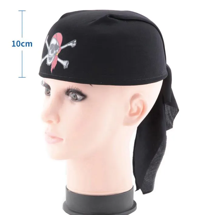 Fancy Dress Skull Piraat Kapitein Hoed Hoofd Sjaal Cap Party Headwrap Bandana Halloween Kostuum Cosplay Cap