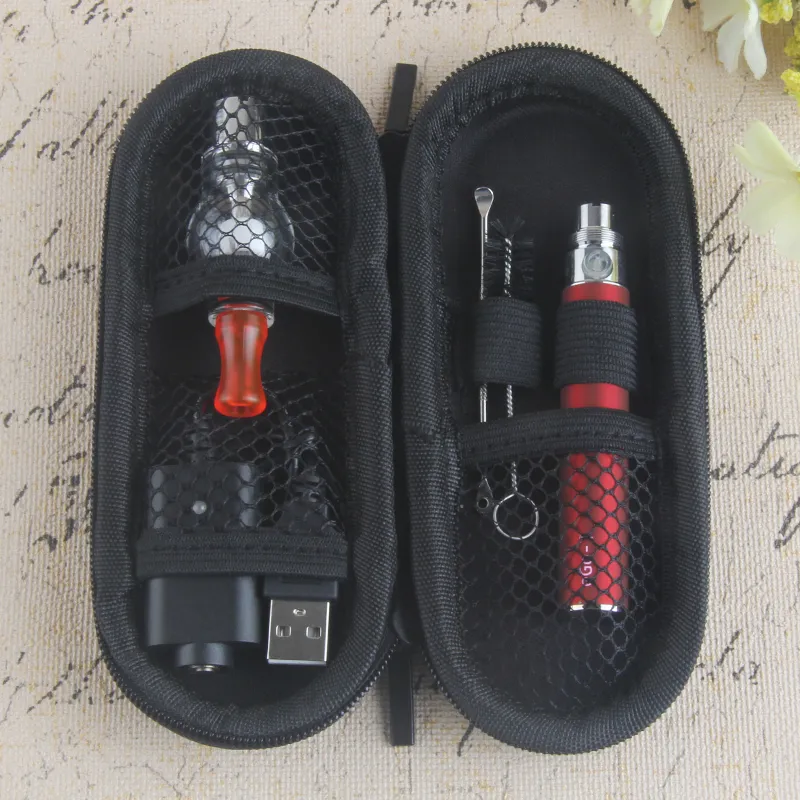 Ego starter kits dab canetas 650mah 900mah 1100mah caneta de cera globo de vidro vape CORES Dome vaporizador portátil erva seca vapes e cigs