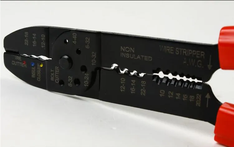 Multifunktionsterminal Crimper Hand Tools Kabel Stripper Wire Clamp Tång Strippning Elektriska verktygssats Plus Terminal Tillbehör