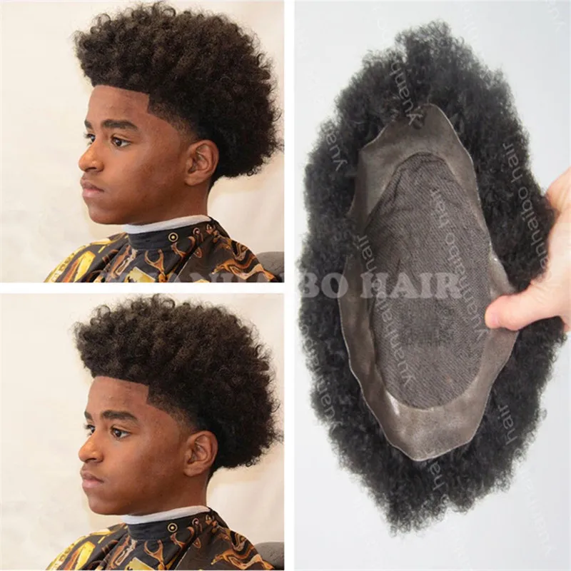 Sistema De Cabello Para Hombres Peluca Para Hombre Postizos Afro Curl