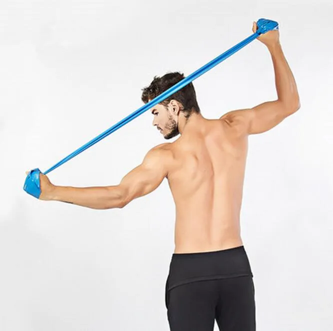 1,2m Yoga Pilates Stretch Resistance Band Exercise Fitness Training Yoga Spänning Bälte Elastiskt Stretch Band