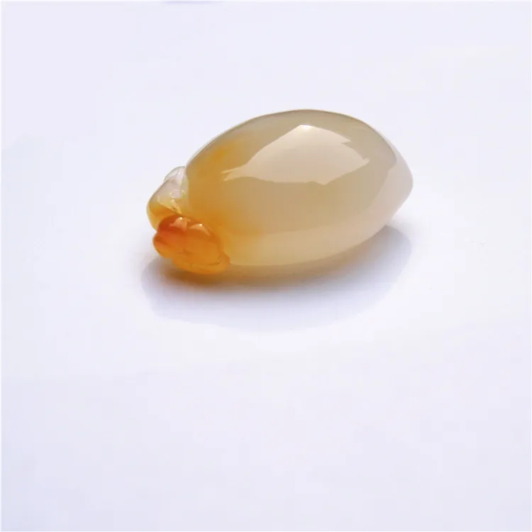 Natural agate plum fruit. Auspicious necklace pendant