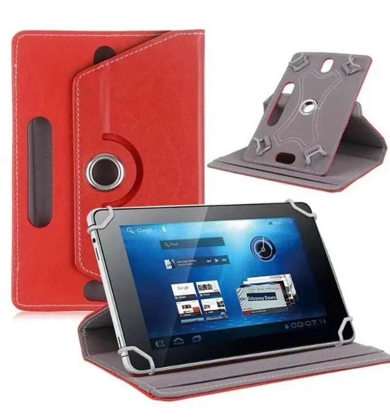 360 rotierende universelle Ledertasche für 7 8 9 10 Zoll Tablet PC MID PSP iPad Tablet Pad Verstellbares Lederflip -Abdeckungskoffer3972269