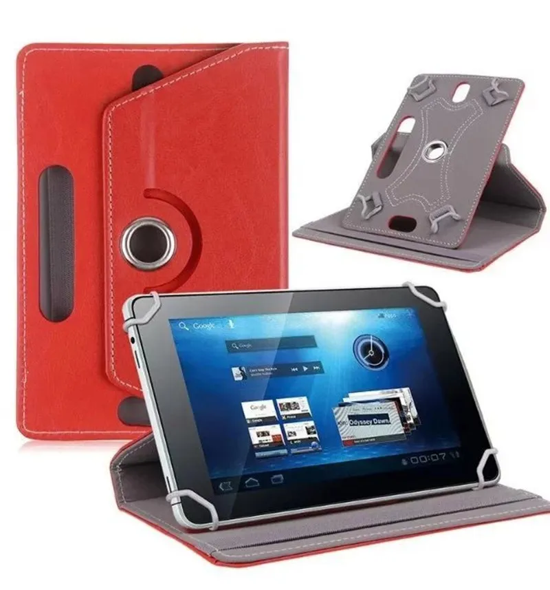 360 Obrotowa uniwersalna skórzana obudowa dla 7 8 9 10 -calowa tablet PC Mid PSP iPad Tablet Tablet Regulowane skórzane osłony Flip Case4052250