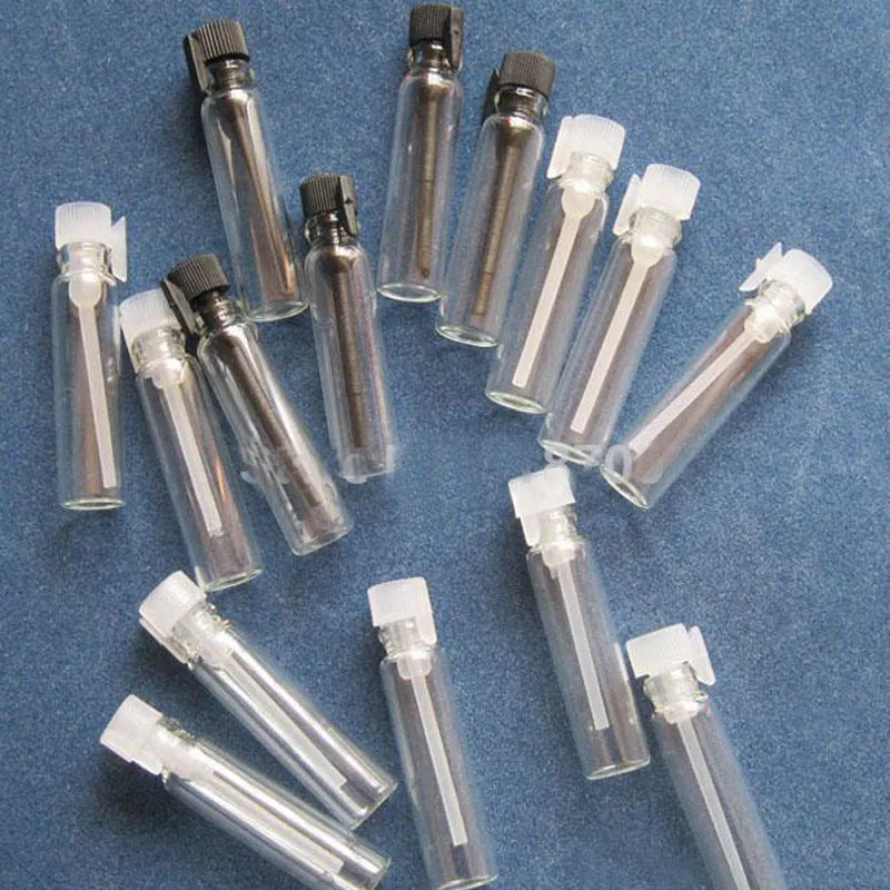 Mini flacons en verre 1ML 1CC, petites bouteilles vides rechargeables de laboratoire, tube de bouteille de parfum, huile liquide, parfum