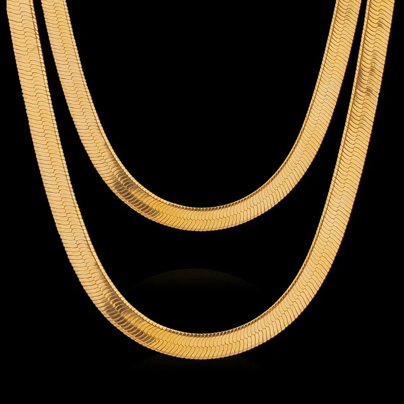 18k Real Gold Plated Necklace med 