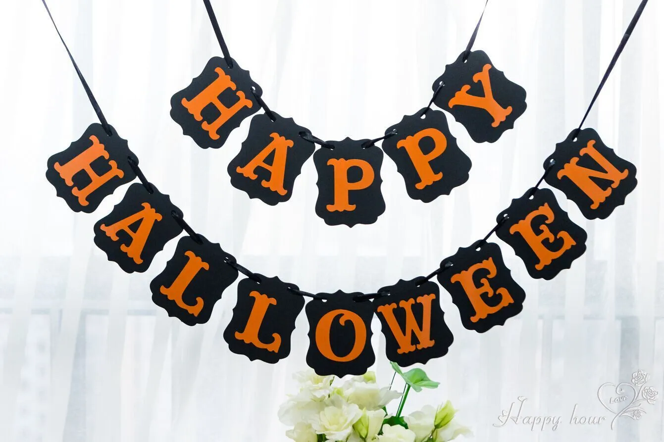 Paper Halloween Bunting Banner Garland Home Party DIY Chritmas CraftsMöbel & Wohnen, Feste & Besondere Anlässe, Party- & Eventdekoration!