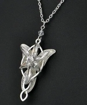 Elfstone Crystal Fairy Princess Pendant Men Kvinnor Herre Of The Rings Evenstar Necklace Europe och American Movie Smycken Fabrikspris