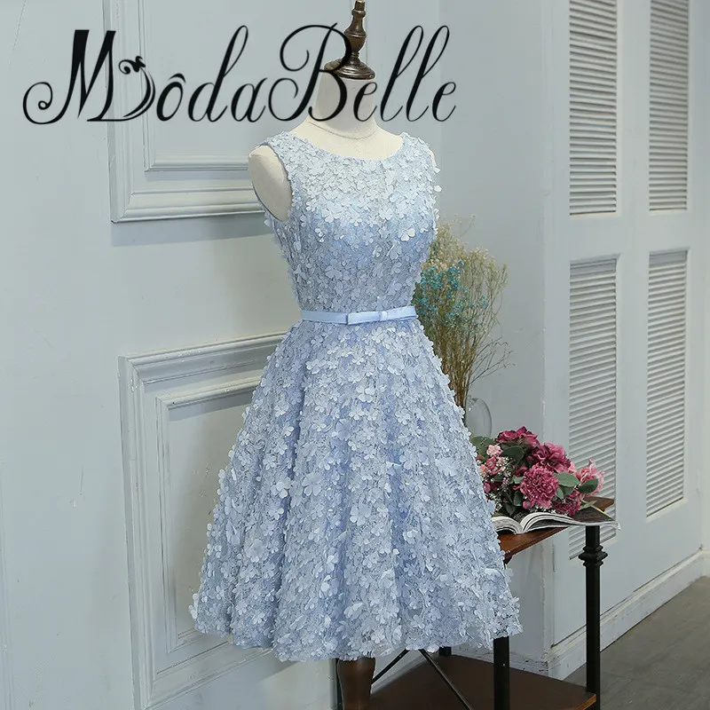 Kısa Gelinlik Modelleri 2017 Elbiseler De Soiree 3D Florals. Sınıf Mezuniyet Elbiseleri Vestido De Formatura Curto