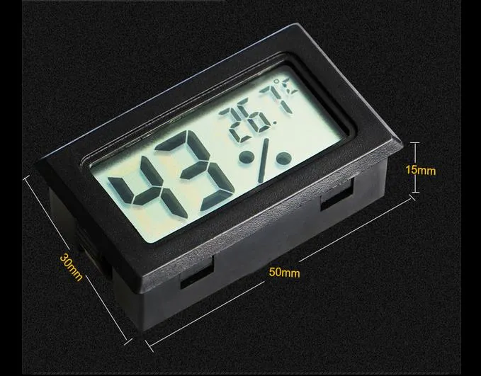 Nya heta fuktmätare inbyggda sensorer inbäddade elektroniska digital hygrometer LCD -skärm T0722 W0.5