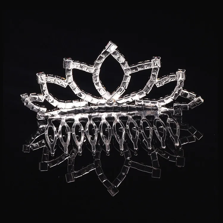 Flickor kronor med rhinestones bröllop smycken brud headpieces födelsedagsfest prestanda pageant kristall tiaras bröllop tillbehör # bw-t021