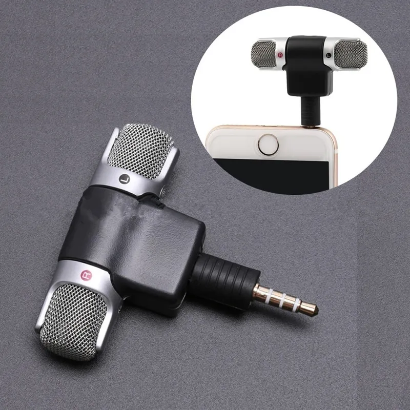 Profissional Mini Gravador Microfones 3.5mm Microfone de Voz Estéreo Digital Microfone Portátil Para Smartphones PC Boa qualidade