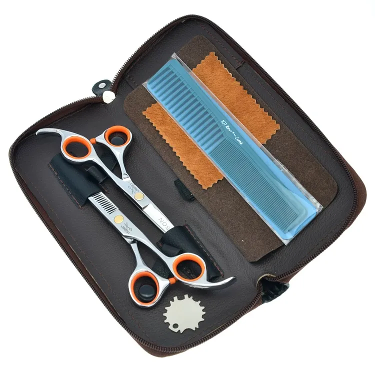 6.0inch Jason Hair Cutting Saxar Tunna Shears Frisör Saxar Set med Frisörväska Barber Shop Supplies JP440C, LZS0308