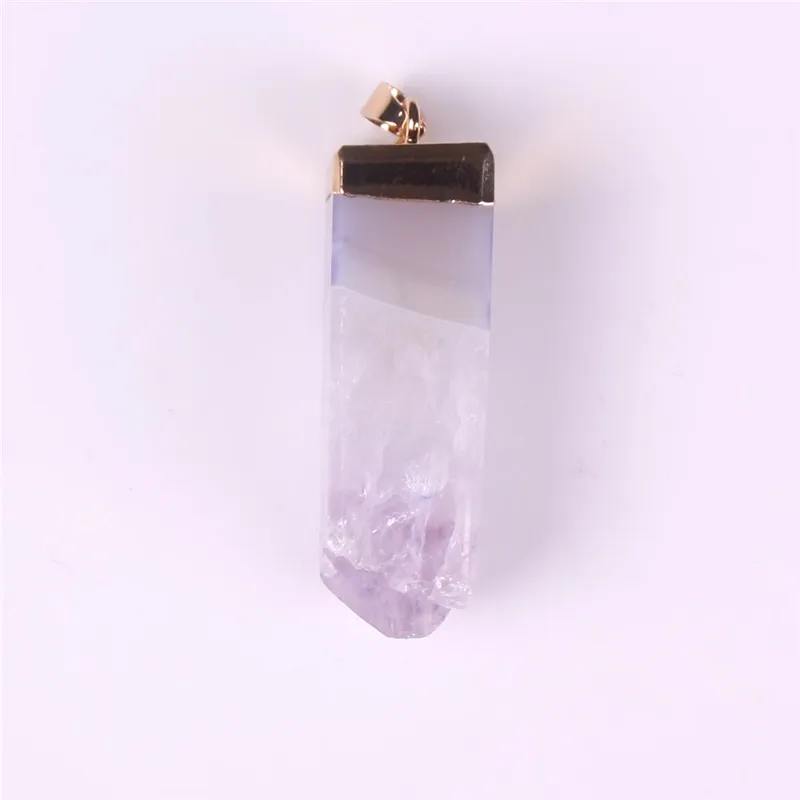 Square Amethyst Druzy Pendant Blue Drusy Drusie Druzie Pink Geode Gold Plated Quadrangular Natural Stone Rock Quartz Pendant Gemstone Nugget