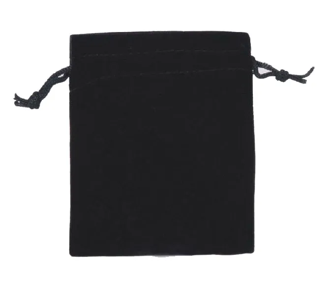 Sacs à bijoux en velours noir, pochettes d'emballage, présentoir pour cadeau de mode, artisanat, boucle d'oreille, collier, lot de 100 pièces, B03174p