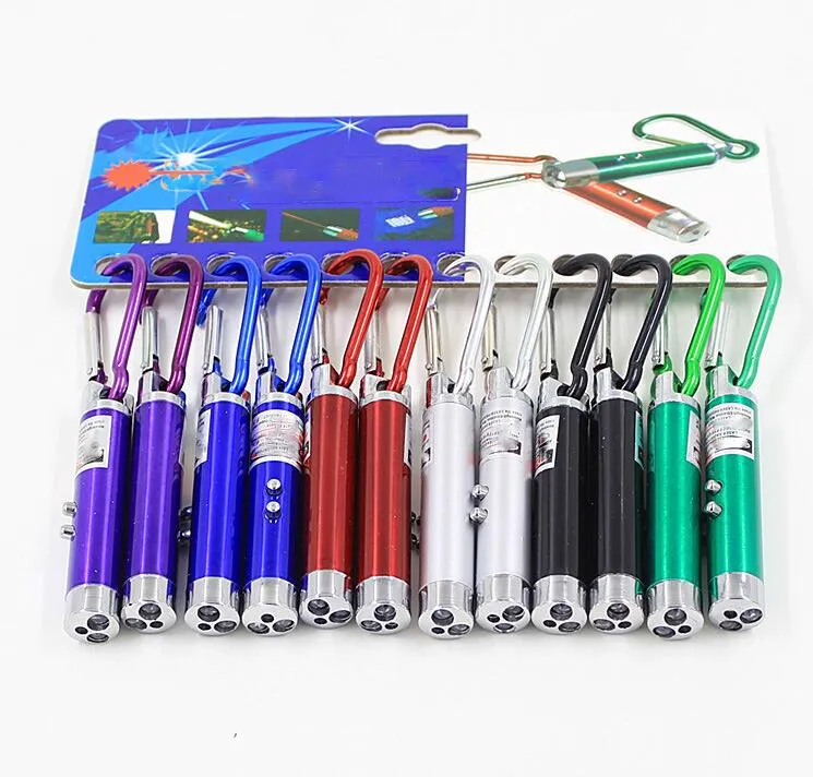 Schnäppchen: 2in1 Mini Laserpointer & LED Leuchte inkl. Alu-Karabiner