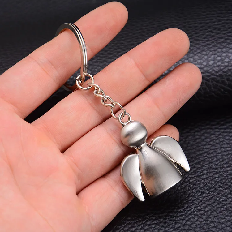 creative design Lovely angel keychain men women key holder chain ring car chaveiros llaveros bag pendant Charm wedding Gifts