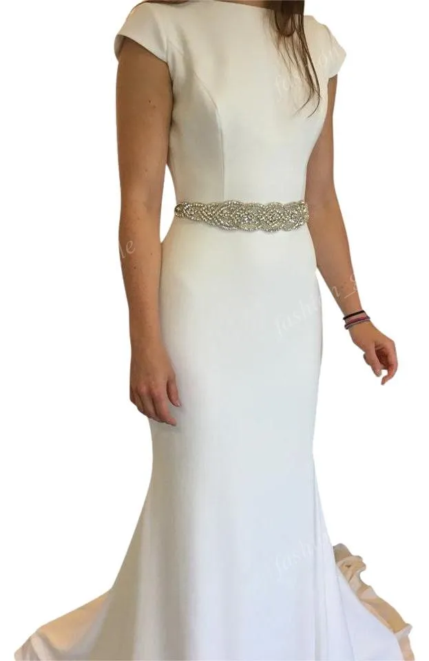 Elegant Wedding Dresses for Garden Country Castle Chapel Weddings 2017 mikaella Bridal Dress Sexy Open Back vestidos de noiva In Stock