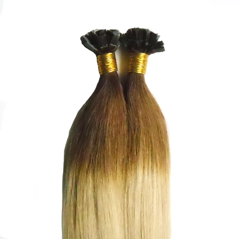 T4/613 100g blonde fusion hair extensions ombre the hair to increase capsule pre bonded Flat-tip 100s 4B 4C ombre human hair