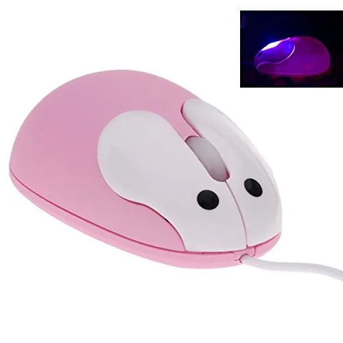 Coelho dos desenhos animados USB Mouse Óptico Mãos Confortáveis Sinta a Lebre Mouse com Fio 3D Gaming Light Mice Ratos Animais Adoráveis para Desktop P4747620